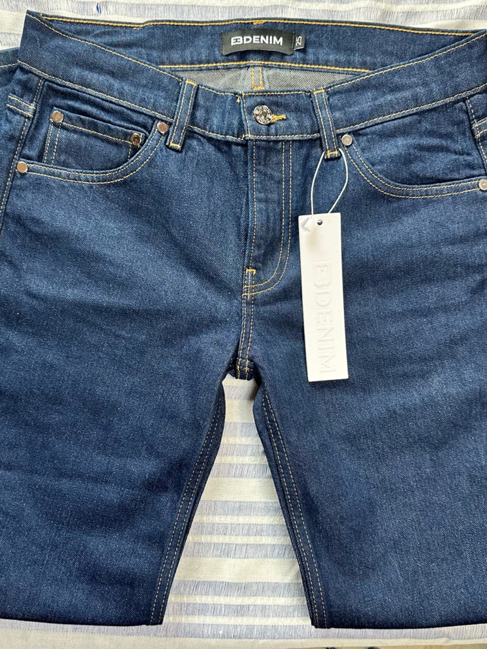 B Denim in dark wash